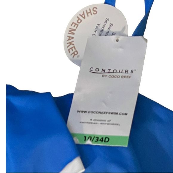 ☀️☀️☀️ AZURE Ruffle Bandeau Bra Sized One Piece Swimsuit KEEPSAKE - Picture 8 of 13